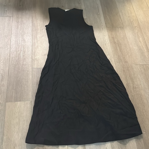 NWT! Banana Republic Black Linen V-Neck Maxi Dress - Multiple🐯 - Picture 7 of 8